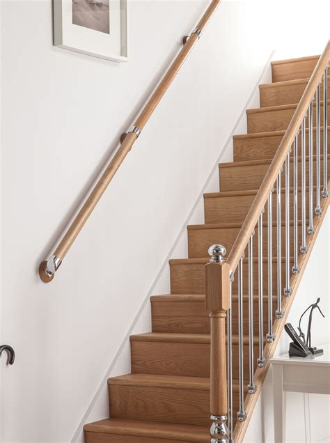 how to attach metal railing to house|interior wall mounted handrail ideas.